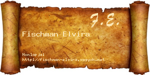 Fischman Elvira névjegykártya